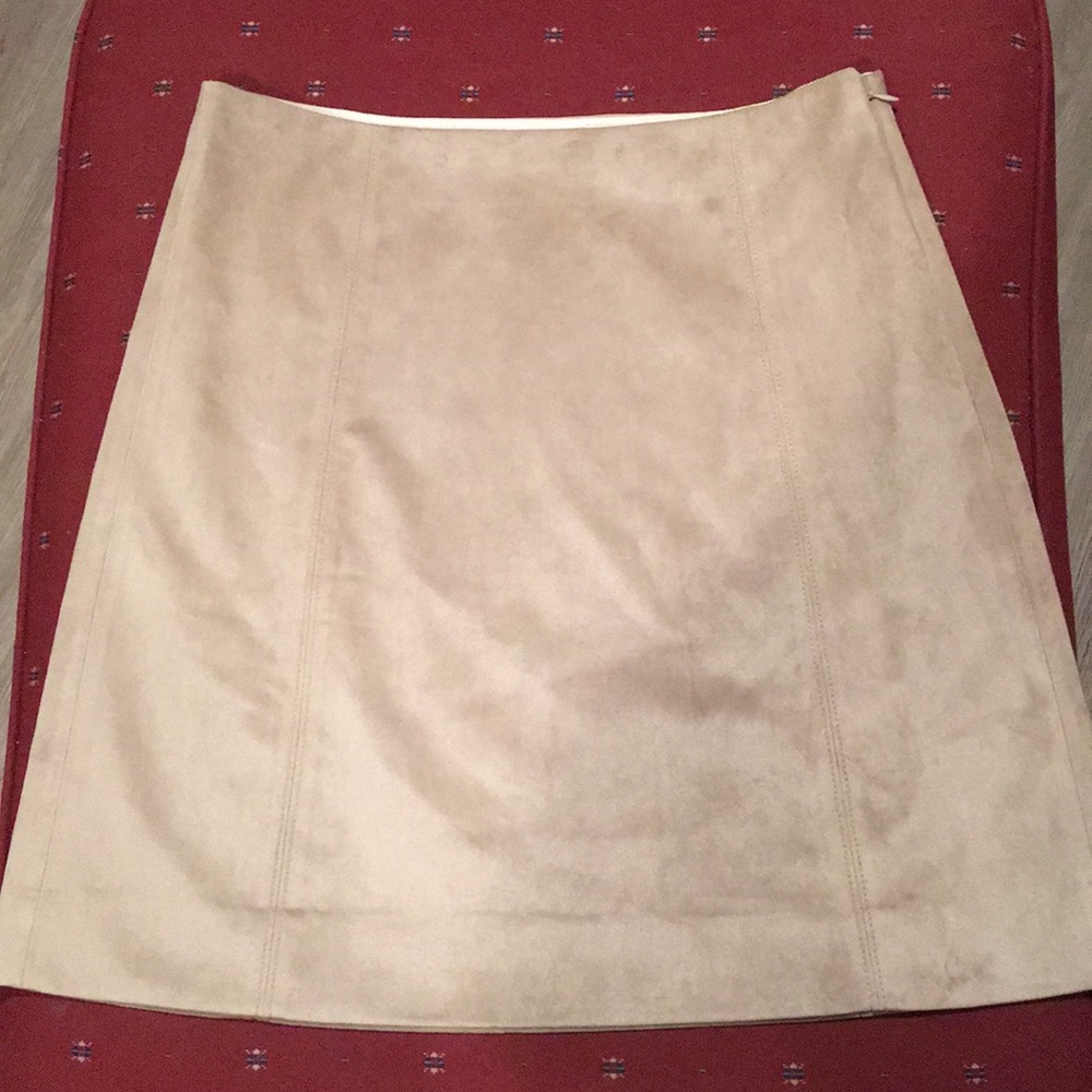 Grey genuine suede skirt size 10